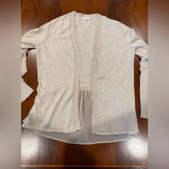 Maurices Light Tan Open Front Cardigan, size M, scarf can be add to purchase - Picture 4 of 9